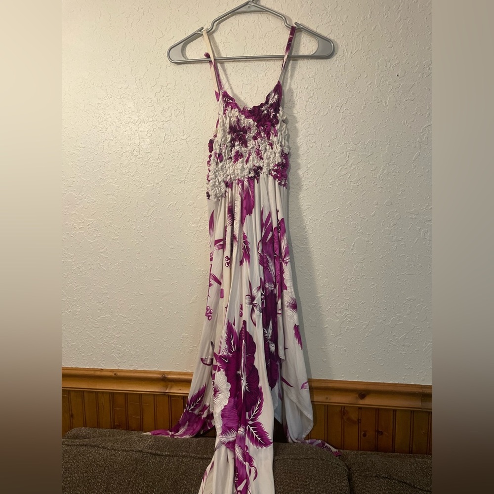 White purple sun dress